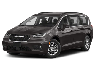 grey chrysler pacifica van left side angle view