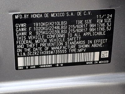 2025 Honda HR-V LX