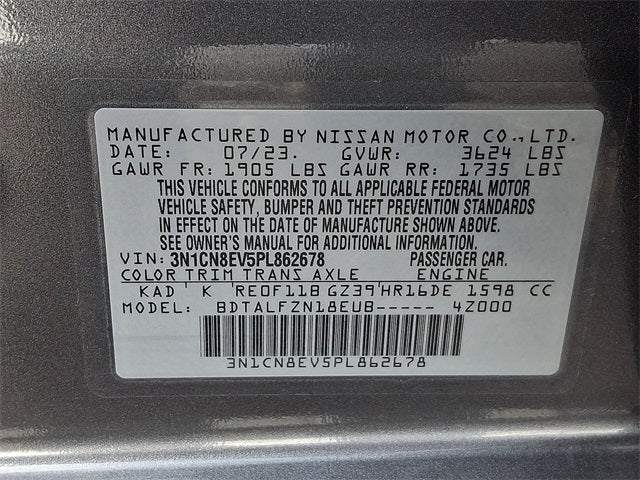 2023 Nissan Versa 1.6 SV