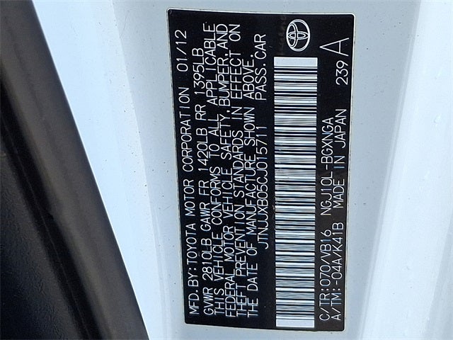 2012 Scion iQ Base