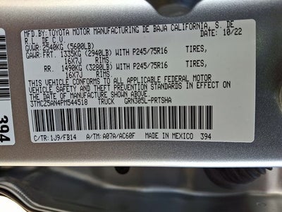 2023 Toyota Tacoma SR V6