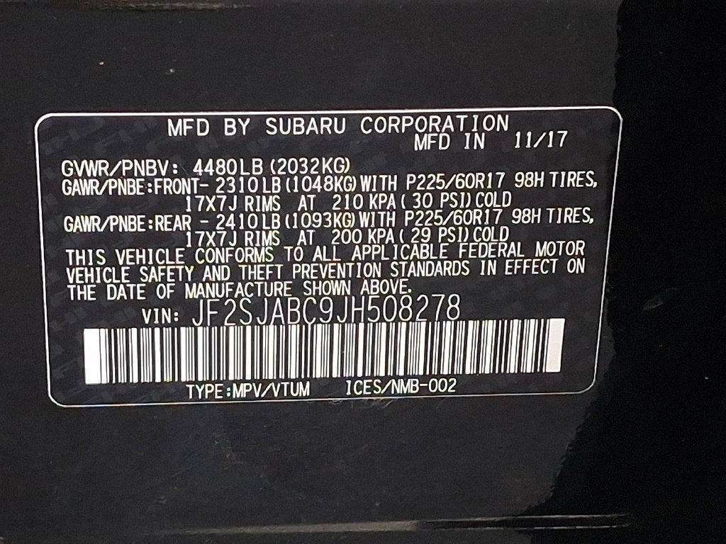 2018 Subaru Forester 2.5i