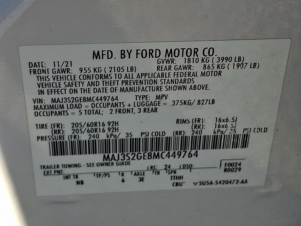 2021 Ford EcoSport SE