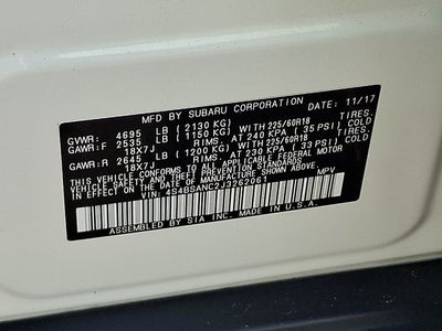 2018 Subaru Outback 2.5i Limited