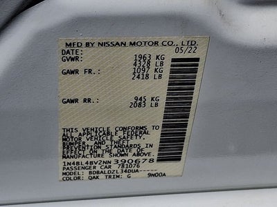 2022 Nissan Altima 2.5 S