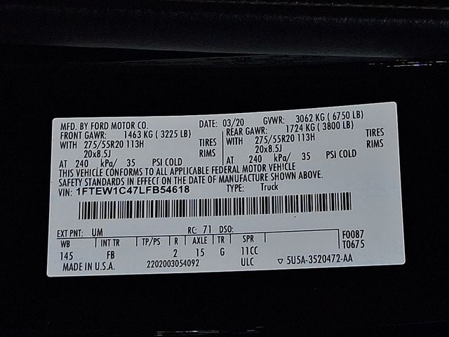 2020 Ford F-150 XLT