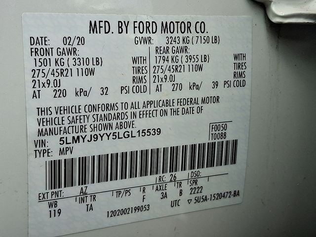 2020 Lincoln Aviator Black Label Grand Touring