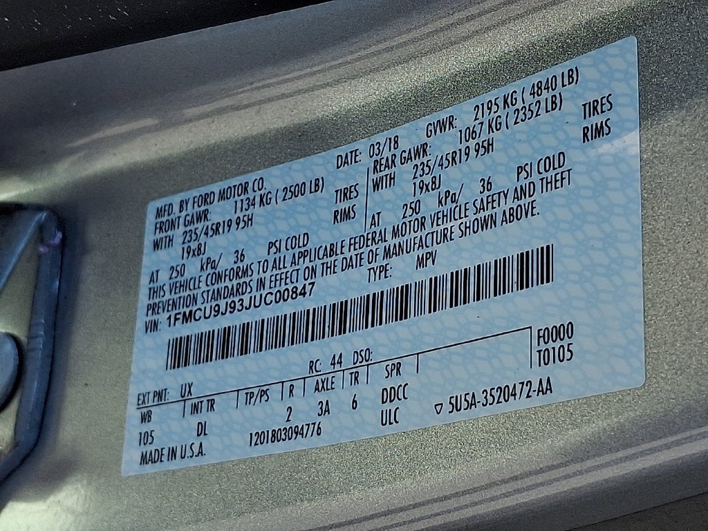 2018 Ford Escape Titanium