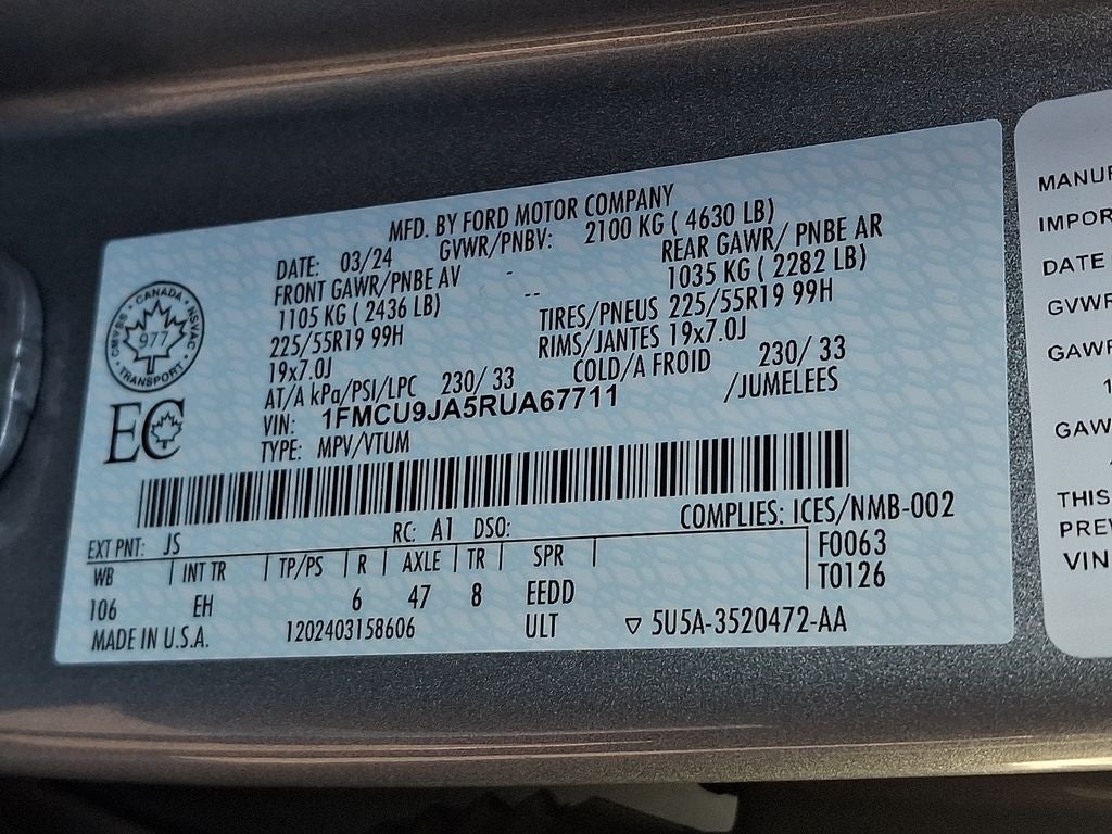 2024 Ford Escape Platinum