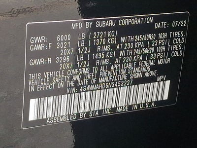 2022 Subaru Ascent Touring