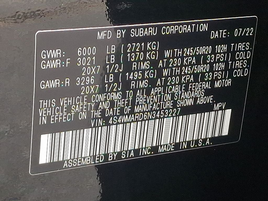 2022 Subaru Ascent Touring