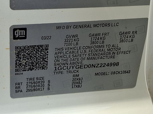 2022 Chevrolet Silverado 1500 LTD 4WD Crew Cab Short Bed LTZ