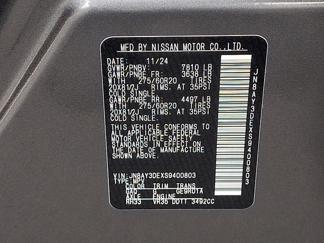 2025 Nissan Armada PRO-4X 4WD