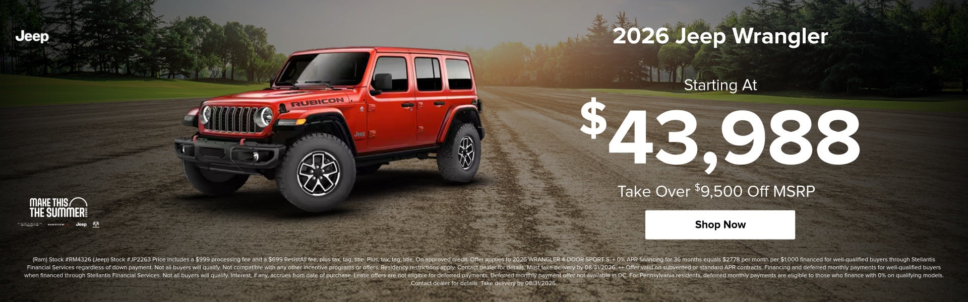 0% Jeep Wrangler 