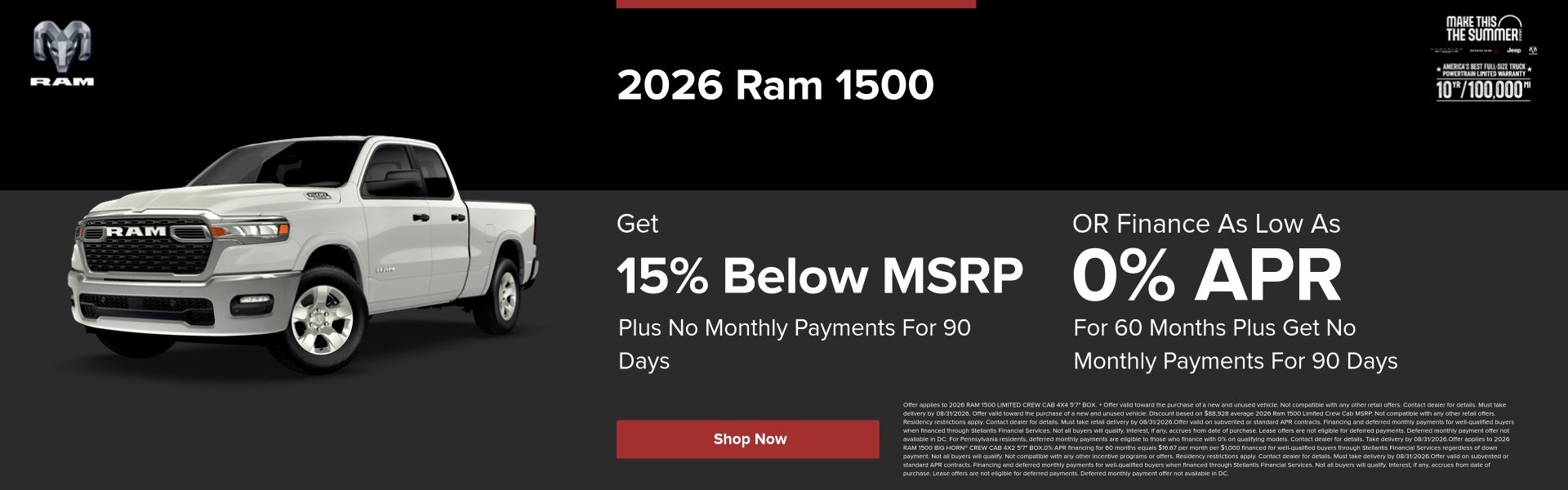 Ram 1500 0% APR Offer