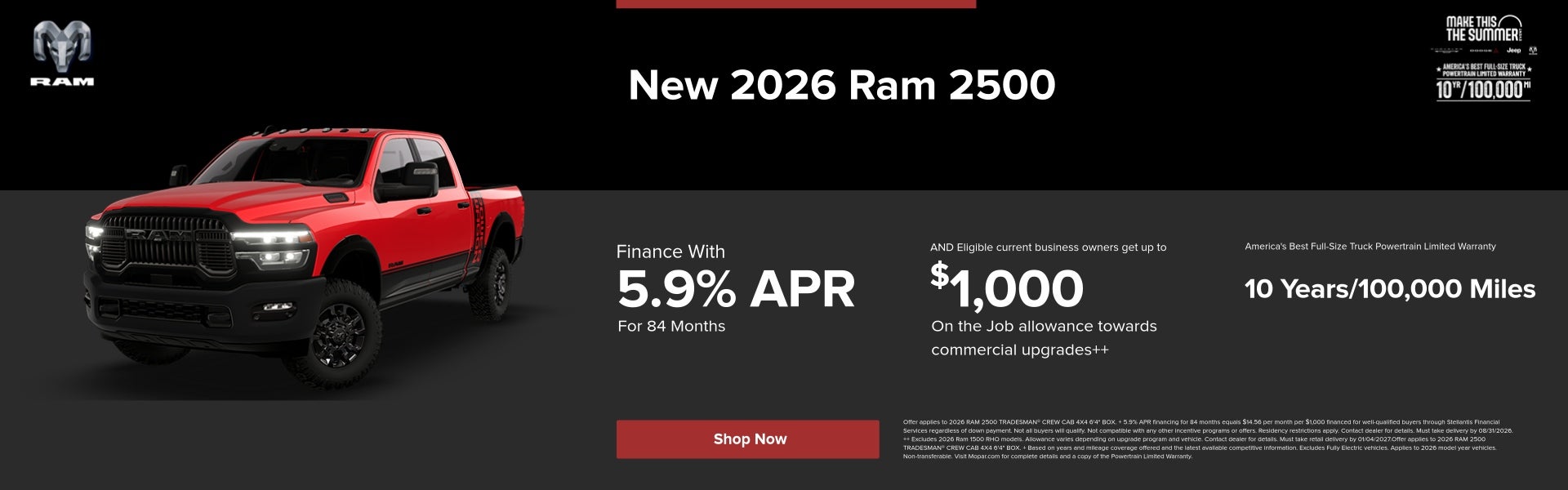 5.9% APR on 2026 Ram 2500