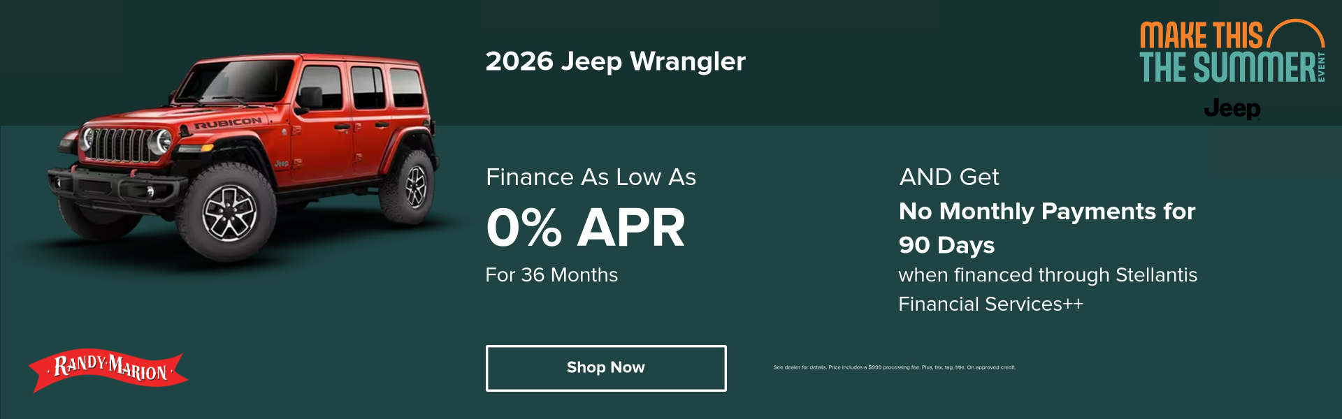 2026 Jeep Wrangler 0%