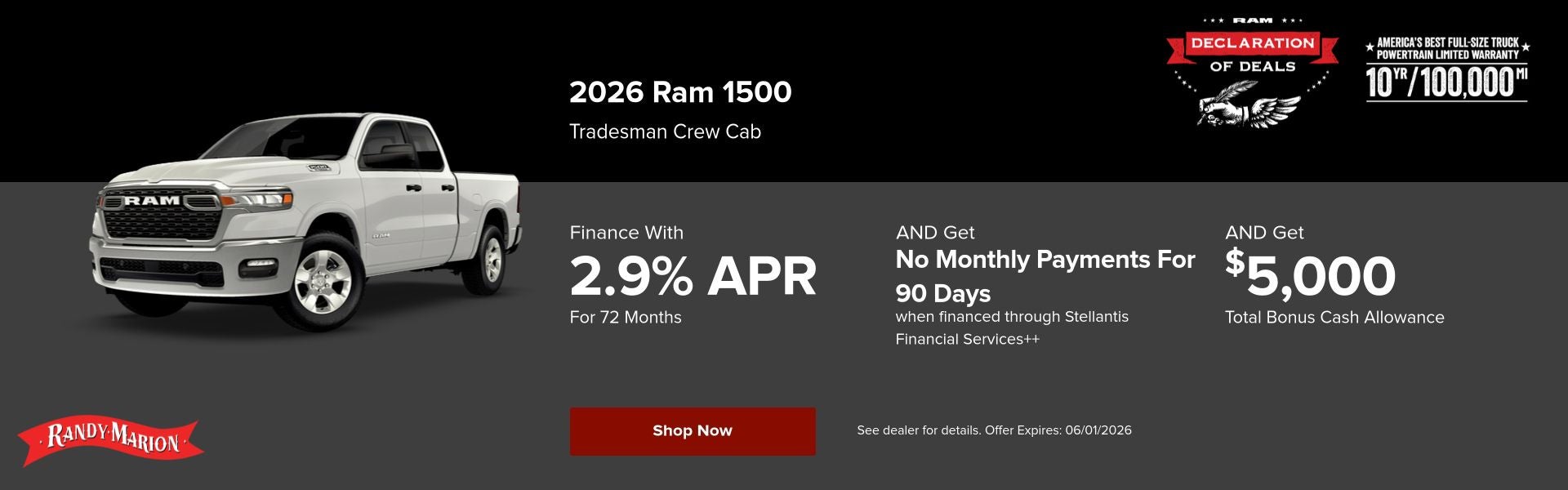 2026 Ram 1500 May Offer